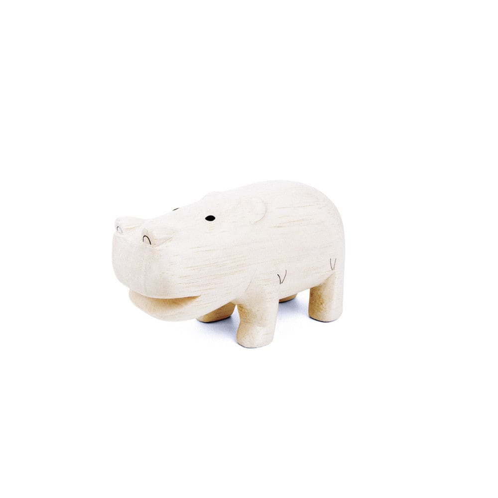 Figurine Hippopotame en Bois