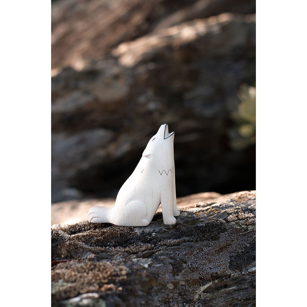 Figurine Loup en Bois