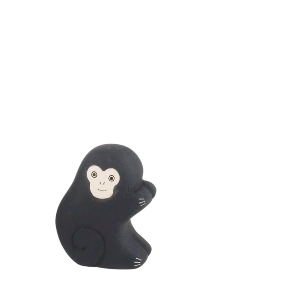 Figurine Enfant Singe en Bois