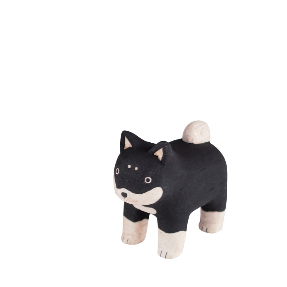 Figurine Shiba Enfant en Bois