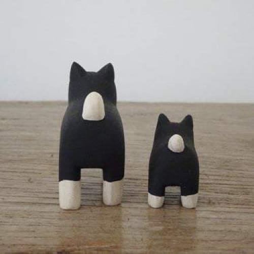 Figurine Shiba Parent en Bois