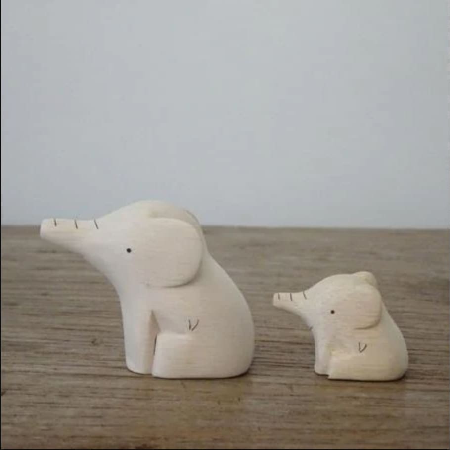 Figurine en bois Oyako - Parent éléphant - Wodden Animal
