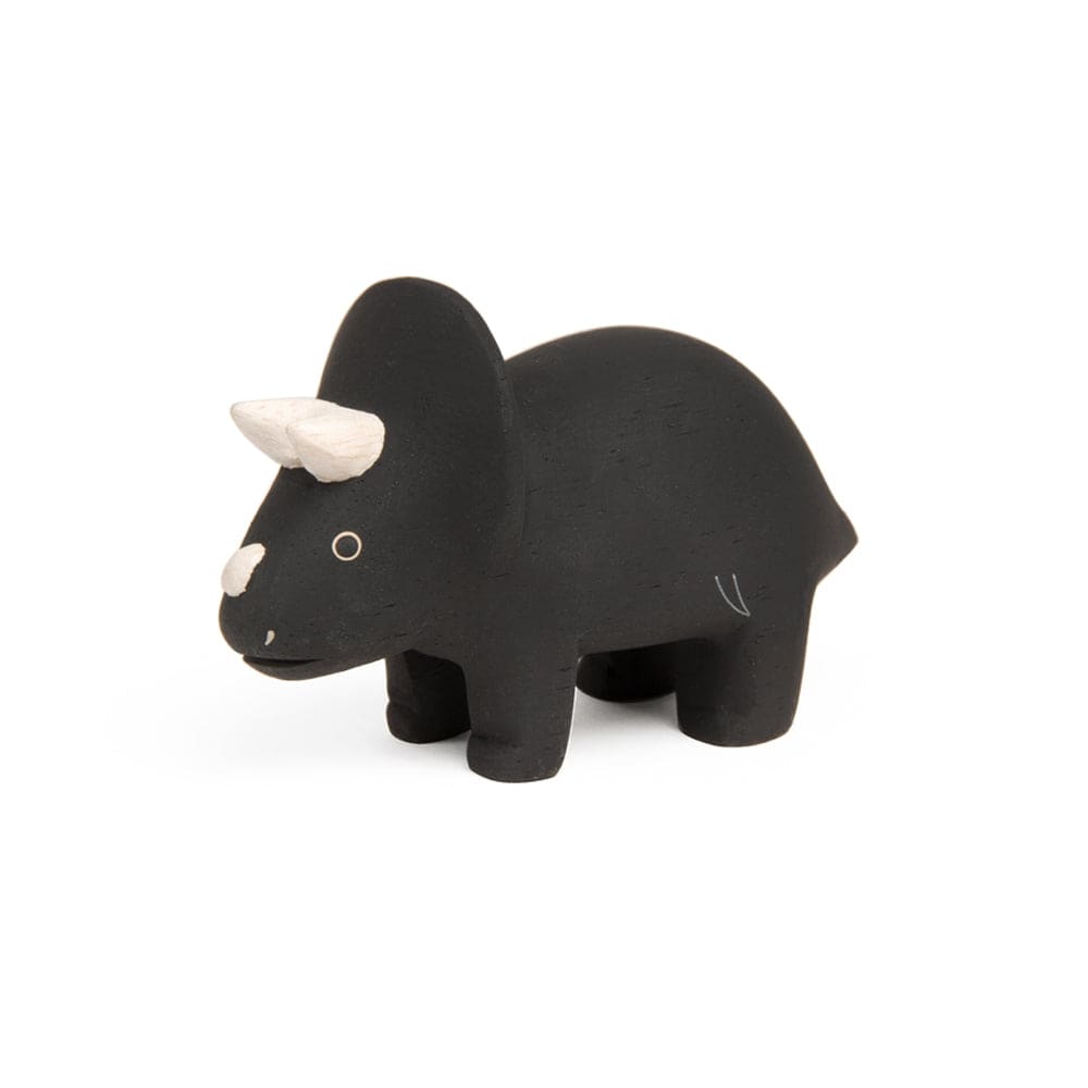 Figurine Tricératops en bois