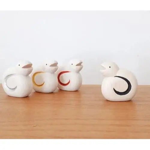 Figurine en bois - Collection zodiaque - Serpent argent - FIGURINES EN BOIS