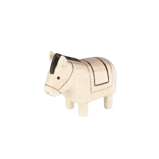 Figurine en bois Eto - Cheval attelé