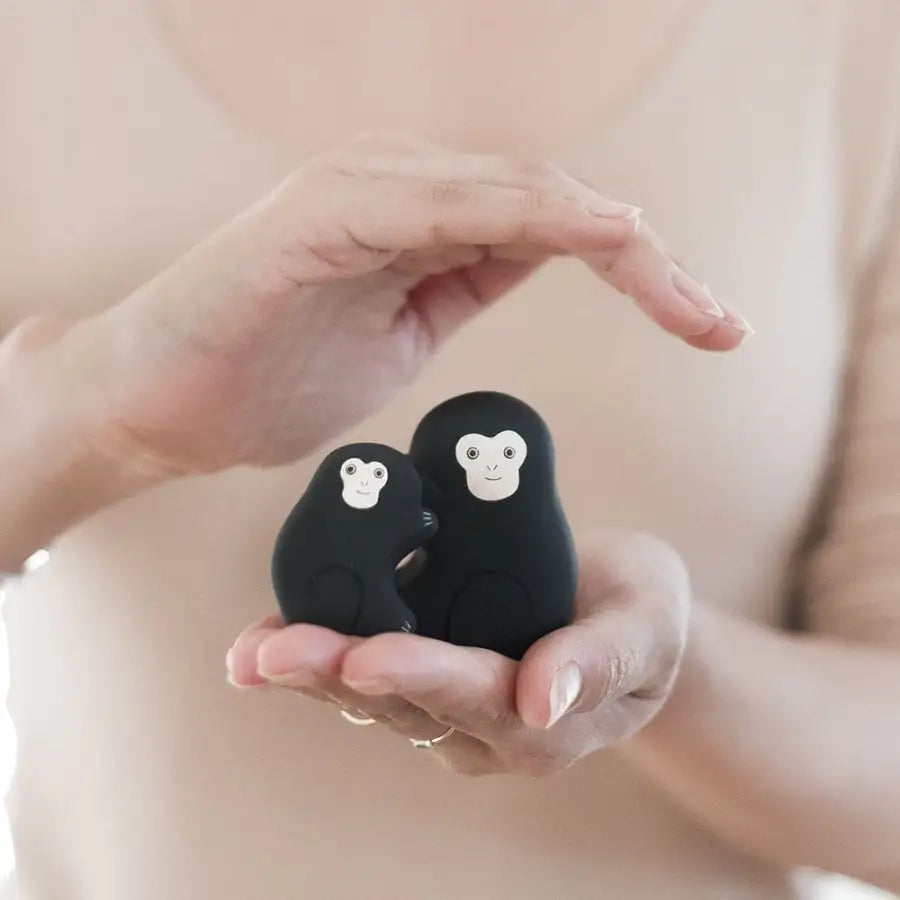 Figurine en bois - Famille singe