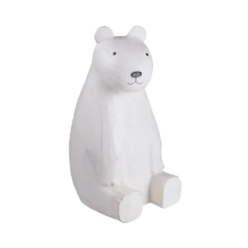 Figurine en bois – Ours polaire assis (parent)