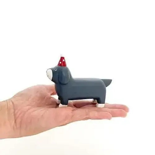 Figurine en bois – Teckel – Noël - FIGURINES EN BOIS