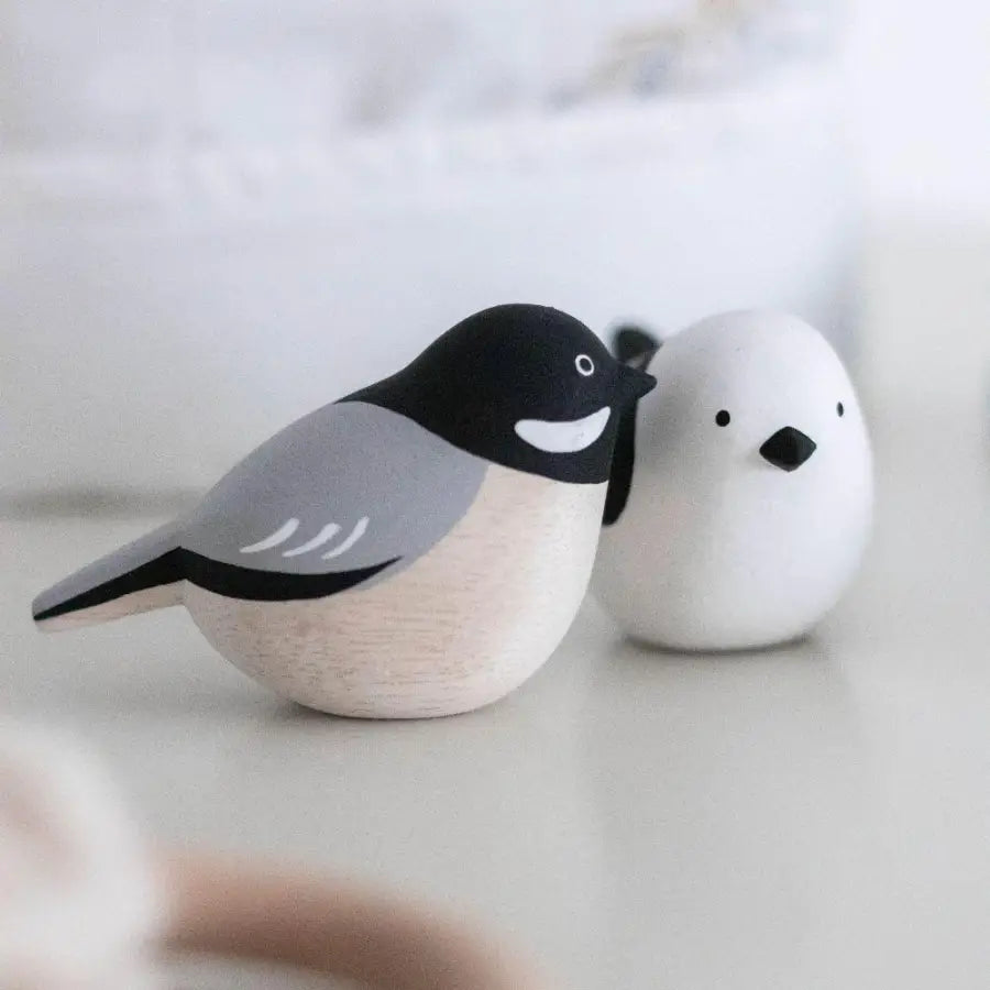 Figurine Mésange à Tête Noire en Bois - Wodden Animal