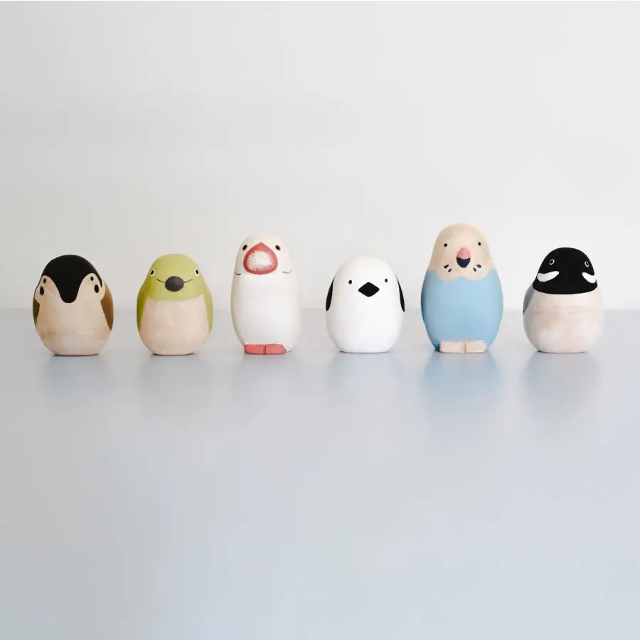 Figurine Moineau Ava en Bois - Wodden Animal