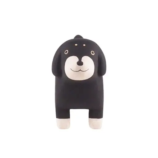 Figurine Teckel Noir en Bois - Animal en bois