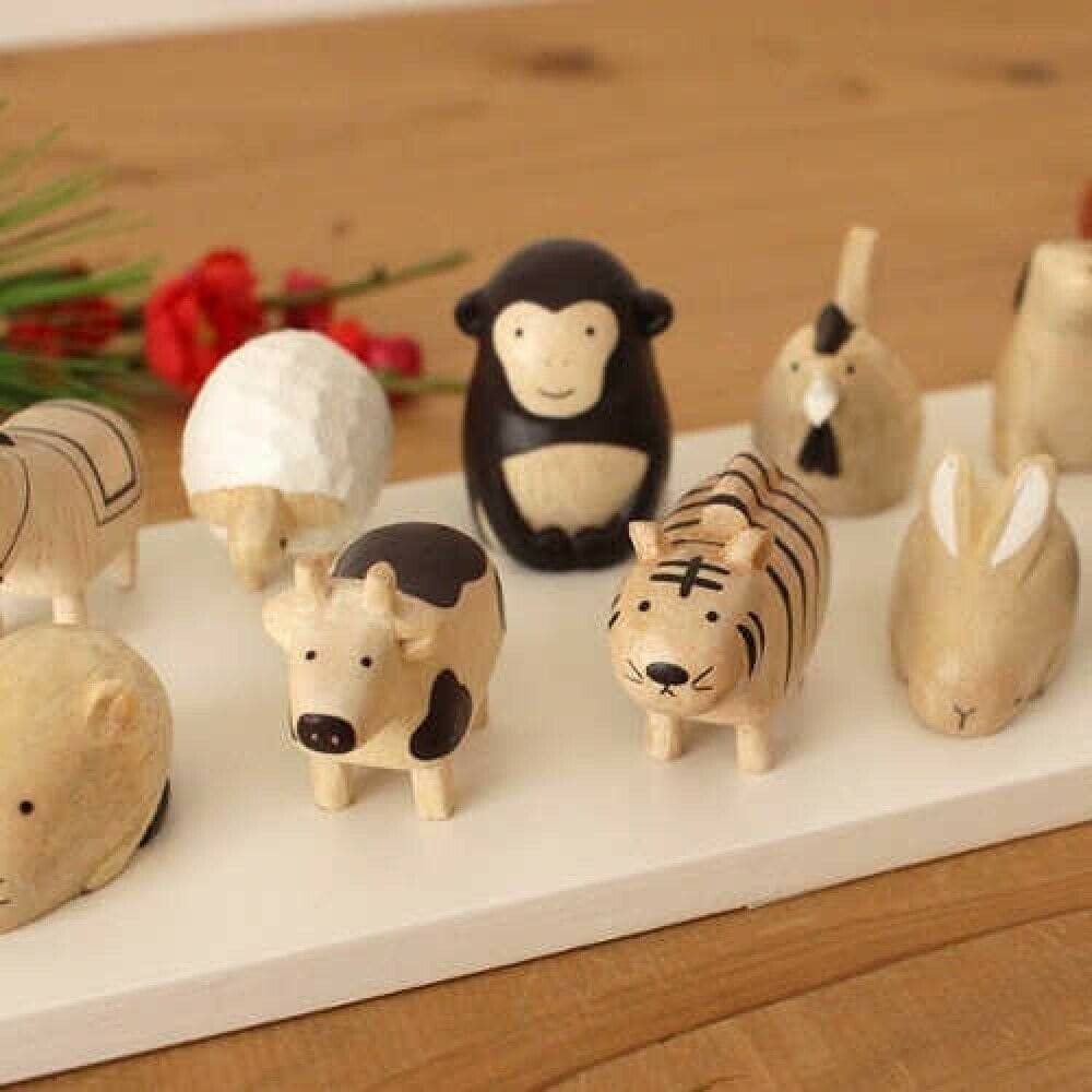 Figurine Set Zodiaque chinois en Bois