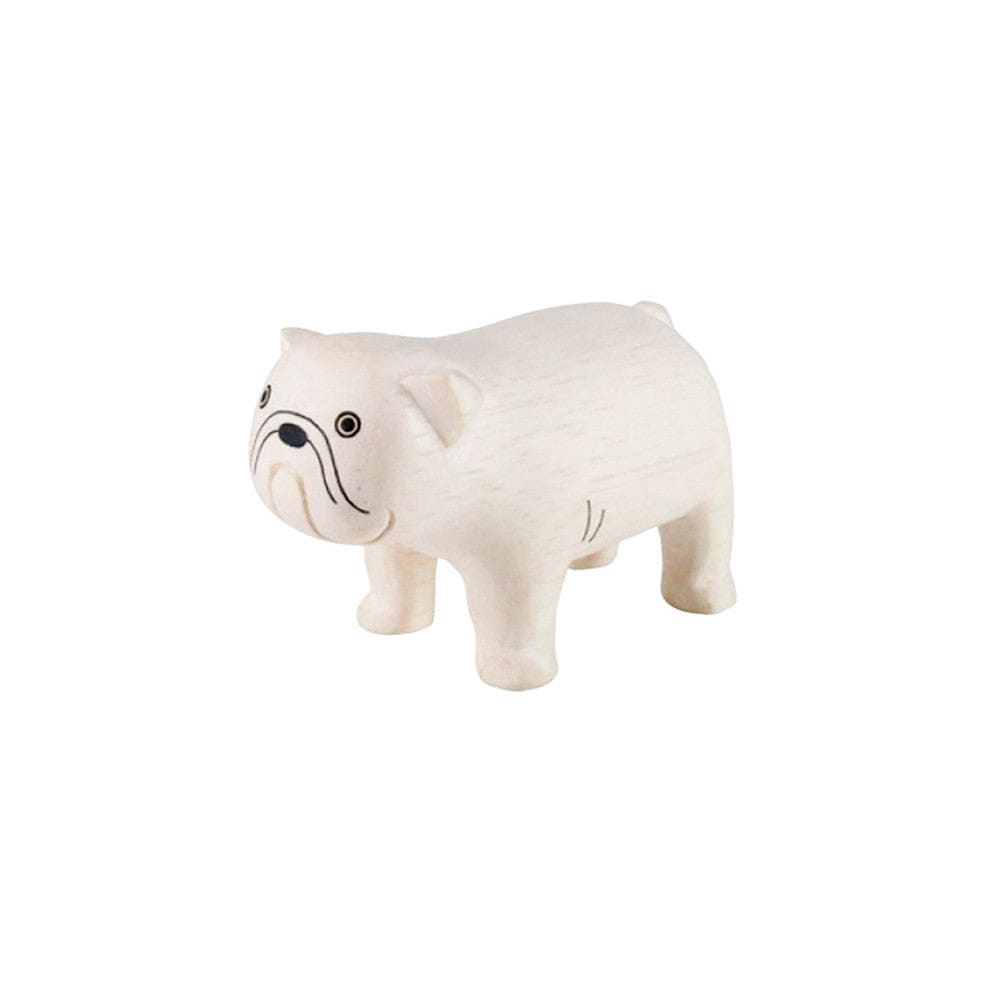 Figurine Chien Bulldog en Bois