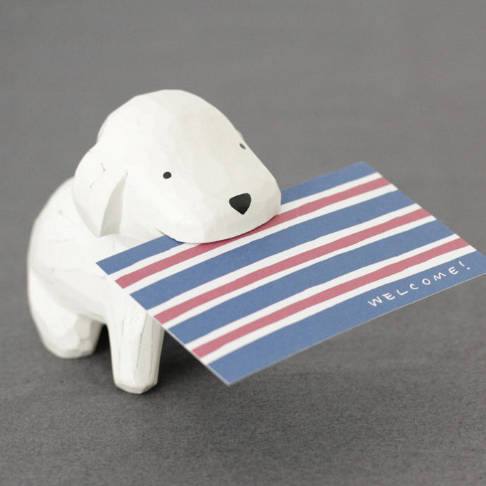 Card Holder/ Toy Poodle White - T lab europe