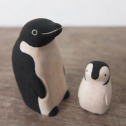 Pingouin Parent en bois | Oyako