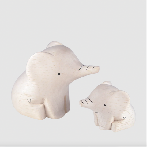 Elefante genitore in legno | Oyako