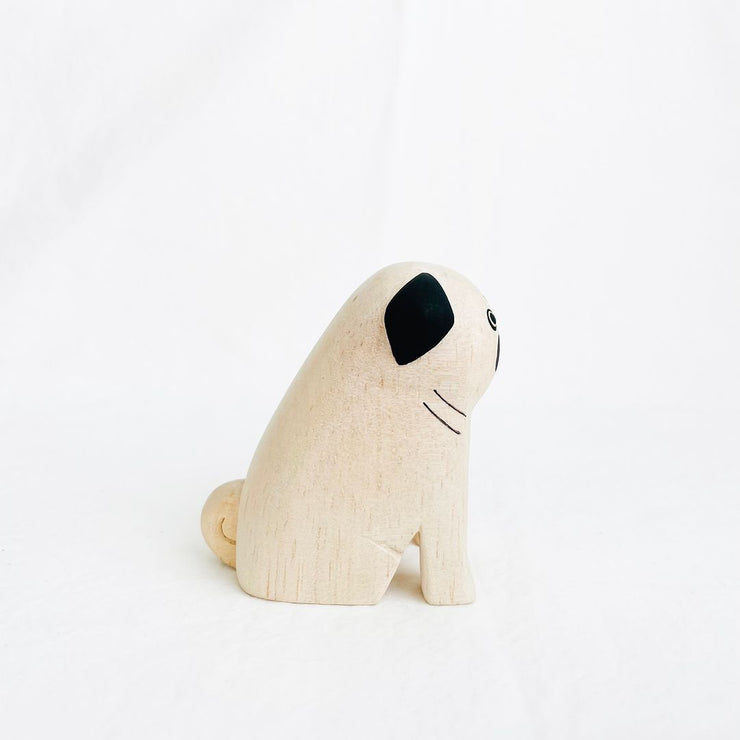 Perro Pug de madera | Despacio
