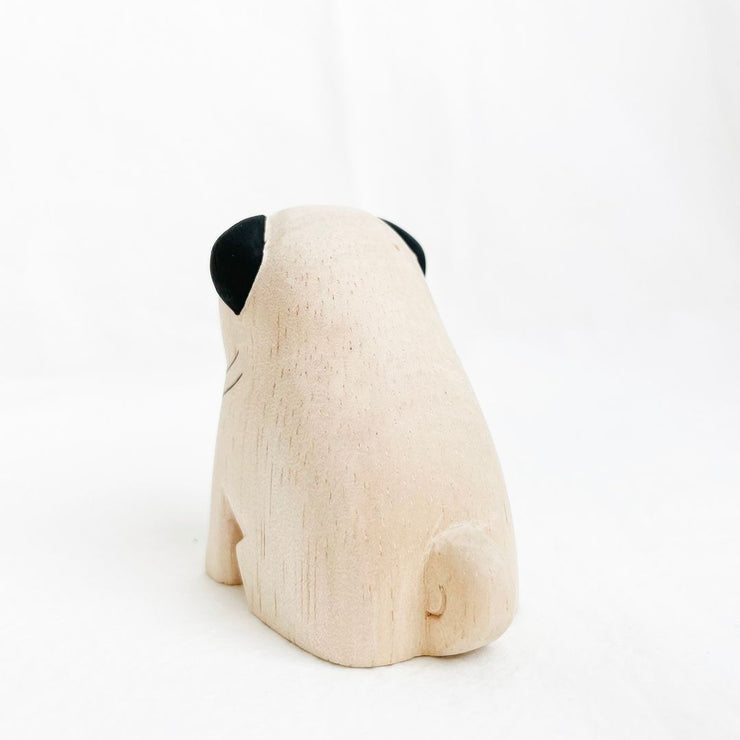Perro Pug de madera | Despacio
