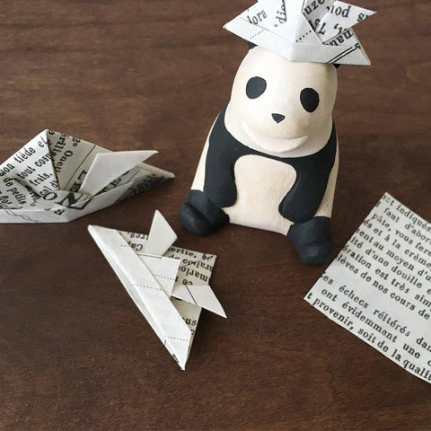 Panda-Elternteil aus Holz | Oyako