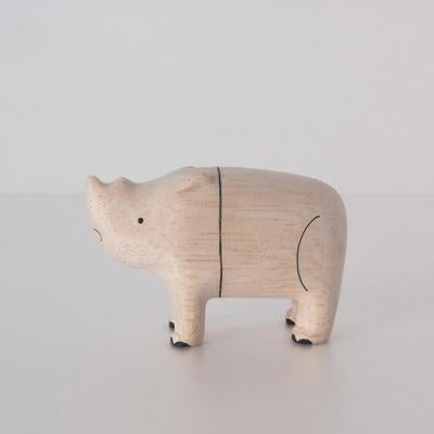 Wooden Rhinoceros | Pole Pole